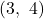 (3,~4)