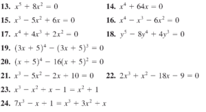 تمرین اول درس حل انواع دیگر معادلات ۲